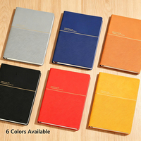 Carnet à couverture rigide en cuir PU à rayures diagonales A5/A6/A7, 100 feuilles, papier ligné beige 80g, reliure cousue, marque-page en ruban