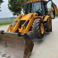 Traktor Mini Pertanian Bekas Caterpillar Backhoe Excavator Loader Jcb 4x4 Dengan Front Loader dan Backhoe