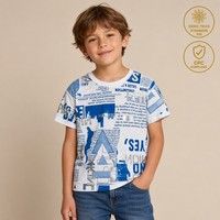 Kaos Polos Polyester Sablon Grafis Custom OEM untuk Pakaian Anak Musim Panas, Label Pribadi Grosir Pakaian Anak, Kaos Anak Lengan Pendek