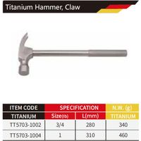 Marteau à griffes en titane léger, résistant à la corrosion, non magnétique, de qualité supérieure, norme allemande WEDO