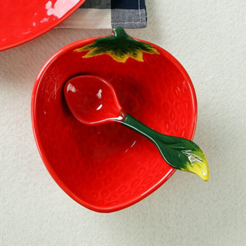 Strawberry small bowl small spoon (small bowl 5 inches)
