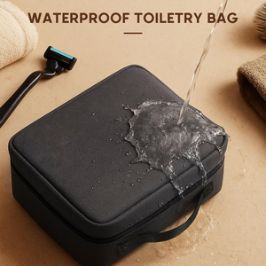 Custom Accordion Design Travel Essentials <b>Mens</b> Travel <b>Toiletry</b> Organizer Water Resistant Tri-layered Shaving <b>Bag</b> for <b>Toiletries</b> - Product Image 5