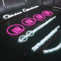 Enseigne publicitaire personnalisée avec logo rétroéclairé par LED pour le mur du bureau, utilisation en intérieur pour les entreprises