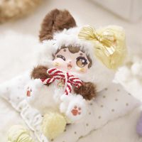 100% Authentique 6 Pièces/Boîte Poka Lucky Deer Nai Fluffy Collection Series Blind Box Figurines en Vinyle et Peluche Porte-clés Décoratifs Breloques de Sac