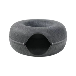 Luxe Milieuvriendelijke Winter Mode Kat Bed Grot Vier Seizoenen Effen Vilten Vierkante Zip Opvouwbare Kat <span class=keywords><strong>Tunnel</strong></span> Speelgoed Moderne Stijl - Product Image 5