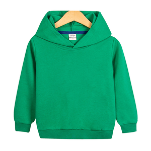 Vente en gros <span class=keywords><strong>de</strong></span> vêtements pour enfants : Sweat à capuche uni en pur coton à manches longues, haut <span class=keywords><strong>de</strong></span> sport pour enfants, sweat à capuche pour filles printemps-automne - Product Image 4