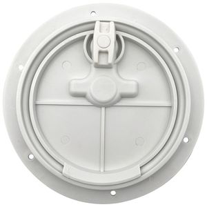 Circular Plastic Hatch Cover With Rotating <b>Handle</b> For Boat Deck Storage Compartment Access <b>Door</b> <b>Replacement</b> Repair Part - Product Image 1