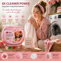 Lessives liquides en dosettes 4-en-1 haute performance avec enzymes détachantes et parfum longue durée – 60 unités