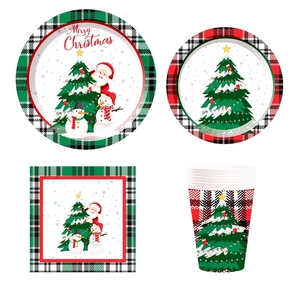 DAMAI Fournitures de fête de Noël et de fin d'année, ensemble de vaisselle pour fête d'anniversaire, décorations de table, cadeaux pour filles, garçons, enfants, pour 24 personnes - Product Image 5