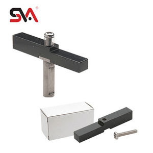 CRL <span class=keywords><strong>Bloque</strong></span> adaptador de latón cromado satinado para baño, Conector de <span class=keywords><strong>vidrio</strong></span> para <span class=keywords><strong>ducha</strong></span> montado en la pared, para uso en baño, con bisagras superiores - Product Image 3