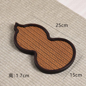 Bandeja de té de estilo retro, juego de té, bandeja para preparación en seco, mesa de té pequeña de bambú, bandeja de té para el hogar, mesa para preparación en seco - Product Image 4