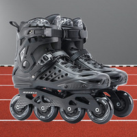 Patins à roulettes ZHOYA Freestyle Slalom Rockered avec cadre en aluminium CNC, roues en PU 90A, double boucle, roulements de précision
