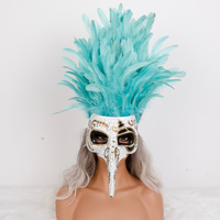 Máscara de Doctor de la Peste Personalizada con Tocado de Plumas, Disfraz de Carnaval Veneciano, Máscara de Nariz Larga para Fiestas y Festivales, Venta al Por Mayor