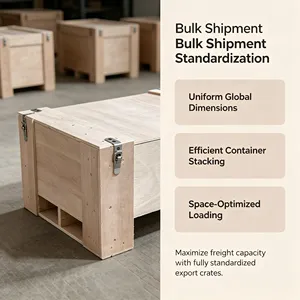 Split Buckle Freight Wooden <b>Crate</b> Food Processing Equipment Bulk Shipment Railway Container Transport Case - Product Image 2