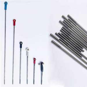 Aste di Spinta in Metallo Filettate su Un Lato M2 X 28mm Lunghe 300mm con 5 Ganci a Forcella in Nylon 1.5x20mm - Product Image 5