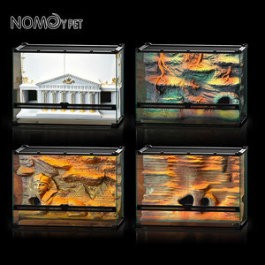 NOMOYPET - Terrario para Reptiles con 11 Estilos de Selva Tropical y Fondo 3D de PU, Kit de Recinto para Lagartos y Geckos - Product Image 4
