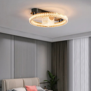 OEM nueva llegada inteligente moderna superficie montada pop lámpara de techo fixt 48W hogar lámparas de luz cristal LED luz de techo - Product Image 2