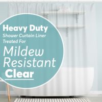 Rideau de douche Haoran personnalisé 36*72 pouces en PEVA de qualité supérieure, rideau de douche transparent écologique en PEVA, ensemble de rideaux de douche en PEVA pour salle de bain