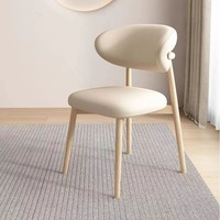 Chaises de salle à manger en cuir d'extérieur nordique Design européen de luxe moderne pour la maison appartement meubles en métal en acier salon