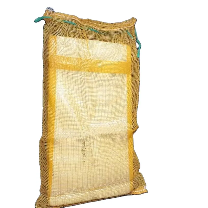 China Factory Customized Anti-UV Vegetable Onions Garlic Potato Fruit Plastic PP Tubular Leno Net Drawstring Mesh Sack Bags