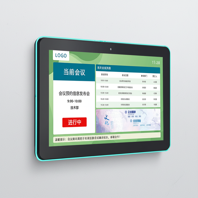 Meeting Room 15.6 Inch Wall Mounted Tablet PC Digital Booking System Touch Screen Android 14 Digital Signage