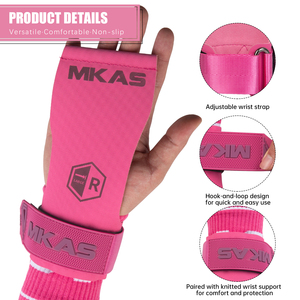 LADYGLOW Guanti per Sollevamento Pesi con Logo Personalizzato, per Uomo e Donna, Guanti da Powerlifting per Allenamento in Palestra, Impugnature in Gomma Lucida - Product Image 2