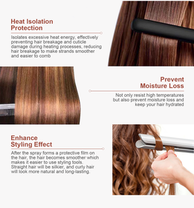 Private Label Arganöl Wärmeschutz schutz Haarpflege Styling Entwirren Hitzeschutz <span class=keywords><strong>spray</strong></span> für Haare isen - Product Image 4