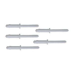 Vis de fixation, 5 pièces, chevilles murales en plastique blanc pour crochets et rails - Product Image 1