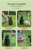 Douche de camping à pression manuelle 8L imprimée en gros, en plastique durable, pour le lavage des animaux domestiques et les activités de plein air