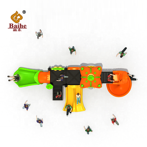 BH-19074-01 Ensemble <span class=keywords><strong>de</strong></span> jouets en plastique pour enfants d'extérieur, toboggan, aire <span class=keywords><strong>de</strong></span> <span class=keywords><strong>jeux</strong></span> avec tuyau galvanisé pour jardin ou usage résidentiel, prix d'usine - Product Image 3