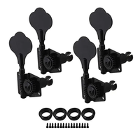 Vente en gros Noir 4R ou 4L Open Gear Guitare Tuning Pegs Keys Tuners Set Electric Bass Machine Heads à vendre