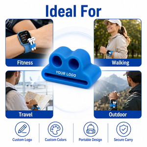 Soporte de silicona antipérdida para auriculares <span class=keywords><strong>AirPods</strong></span>, clip para correa de reloj, funda de almacenamiento portátil para Apple Watch, soporte deportivo para auriculares - Product Image 5