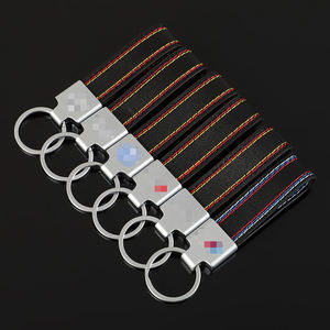 Venta al por mayor de alta calidad de cuero de aleación de zinc llavero de marca de coche de metal - Product Image 4