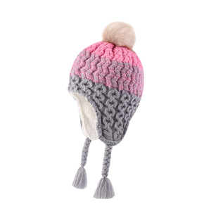 Cappello per bambini autunno e inverno lavorato a maglia berretto per capelli in tinta unita e cappello caldo - Product Image 4