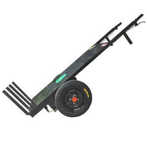 Carretilla manual de acero de alta resistencia con 1 rueda y bandeja metálica para uso en obras de construcción - Product Image 1