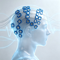 VMANX Électrode cérébrale EEG jetable, capteur souple pour le front, patch de surveillance du sommeil, signal cérébral médical non invasif