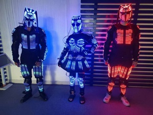<span class=keywords><strong>Efun</strong></span> MOQ 1 PCS RGB LED Light up Dancing Stage Light Suit Robot para DJ para fiestas de Halloween y Año Nuevo en Night Club Bars - Product Image 3