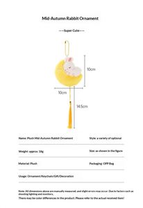 Pendentif en peluche lapin de dessin animé, cadeau pour sac d'école mignon pour fille, breloque modèle JYSS pour clé de voiture, sac à main, portefeuille, cadeau pour femme - Product Image 6