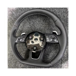 Volant en cuir personnalisé pour <span class=keywords><strong>Audi</strong></span> A5 A6 C6 C7 A7 R8 RS RS3 RS4 RS5 Q3 Q5 Q7 TT <span class=keywords><strong>A3</strong></span> A4 B8 S3 S4 S5 B9 RS6 RS7 - Accessoires automobiles - Product Image 3
