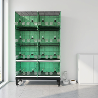 Kit de Connecteurs Modulaires Extensibles et Empilables pour Cages à Oiseaux – Volière en Fil Métallique pour l'Élevage de Pigeons, Canaris, Parakeets, Pinsons et Autres Petits Oiseaux