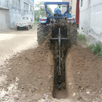 Nueva Zanjadora de Cadena Montada en Tractor Tipo 2026, Ancho de 40-60cm, Profundidad Ajustable de 190-200cm, 1200kg para Granja