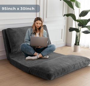 Canapé-<span class=keywords><strong>lit</strong></span> en forme de L, pliable, extra épais, rembourrage en coton, durable, écologique, design moderne, housse lavable avec cordon - Product Image 3