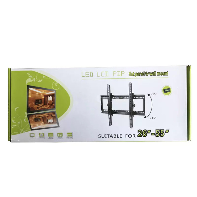 C45 Full Motion VESA 400*400 TV Bracket Slim Tilt Wall Mount Stand for 26"-55" LED LCD TVs Easy Installation Steel Material"