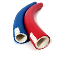 Tuyau de soudage double haute pression 1/4 pouce, flexible, tressé en caoutchouc, oxygène acétylène, bleu rouge, pour soudage industriel