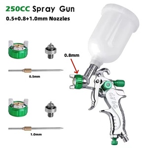 <span class=keywords><strong>Pistolet</strong></span> de pulvérisation professionnel HVLP DIY 1,4 mm 1,7 mm 2,0 mm Buse en acier Kit de <span class=keywords><strong>pistolet</strong></span> de pulvérisation de peinture automobile portable Outils pneumatiques Coupe de 600 ml - Product Image 2