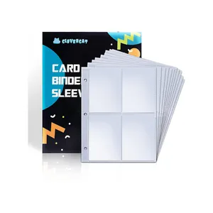 도매 3x4 4 포켓 탑 로딩 YugGiOh 트레이딩 스포츠 카드 보호 바인더 페이지