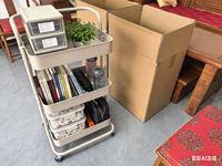 Étagères de rangement mobiles à roulettes pour cuisine, salle de bain, garage et salon - Métal acier au carbone