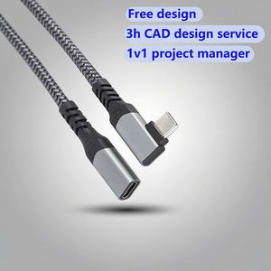Right Angle <b>USB</b> C Extension <b>Cable</b> 90 Degree 10Gbps Transfer 100w 5A Fast Charge <b>Usb</b> 3.1 Male to Type c Female Extension <b>Cable</b> - Product Image 2