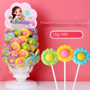 Aperitivos de ocio para niños-Donut Lollipop Shelf Fruit Candy Cantimplora Caja completa Lote recubierto Sabor afrutado Textura dura al por mayor - Product Image 2