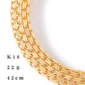Quadruple X-Bismarck Chain 42cm22g Japan k18 <b>Simple</b> Girls <b>Gold</b> <b>Necklace</b> For Women - Product Image 2